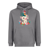 Storm Moana HeiHei Rooster Pua Flowers Graphic Heavyweight Hoodie - PixelWave