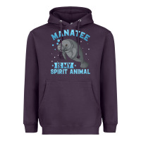 Plum manatee gifts Heavyweight Hoodie - PixelWave