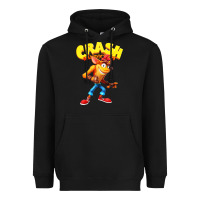 Black crash bandicoot Heavyweight Hoodie - PixelWave
