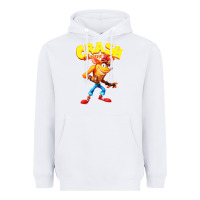White crash bandicoot Heavyweight Hoodie - PixelWave