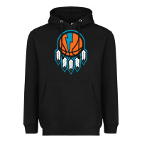 Black OKC Thunder Dreamcatcher 1 Heavyweight Hoodie - PixelWave