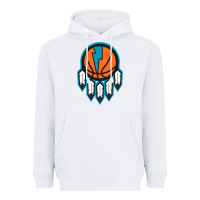 White OKC Thunder Dreamcatcher 1 Heavyweight Hoodie - PixelWave