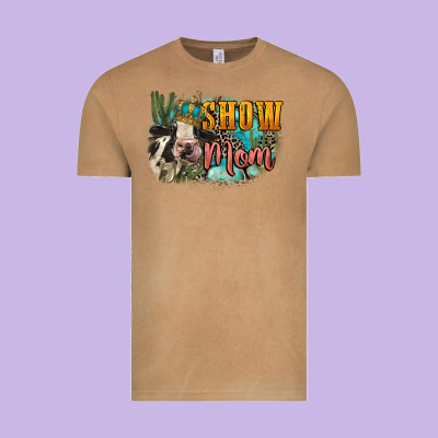 Show Mom Cow Mother's Day Vintage Tee Designed By Fadigitalartstudio
