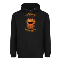 Black chaos reigns keep it gritty Heavyweight Hoodie - PixelWave