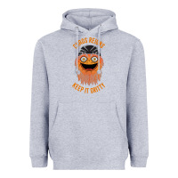 Heather Grey chaos reigns keep it gritty Heavyweight Hoodie - PixelWave