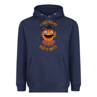 Navy chaos reigns keep it gritty Heavyweight Hoodie - PixelWave