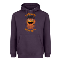 Plum chaos reigns keep it gritty Heavyweight Hoodie - PixelWave