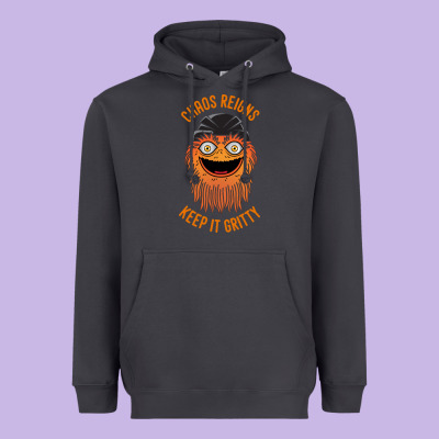 Chaos Reigns Keep It Gritty Heavyweight Hoodie Designed By Pixelwave