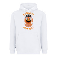 White chaos reigns keep it gritty Heavyweight Hoodie - PixelWave