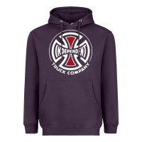 Plum independent company cross skateboard Heavyweight Hoodie - PixelWave