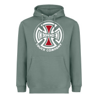 Sage independent company cross skateboard Heavyweight Hoodie - PixelWave