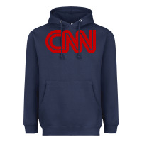 Navy cnn media company Heavyweight Hoodie - PixelWave