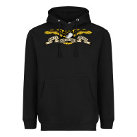 Black anti hero skateboards Heavyweight Hoodie - PixelWave