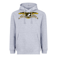 Heather Grey anti hero skateboards Heavyweight Hoodie - PixelWave