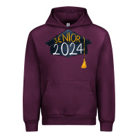 Mauve Wine senior 2024 graduation Urban Hoodie - RanaPortraitStore