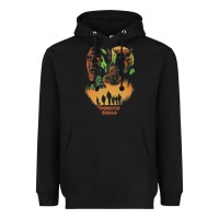Black The Monster Squad Heavyweight Hoodie - PixelWave