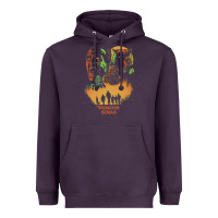 Plum The Monster Squad Heavyweight Hoodie - PixelWave