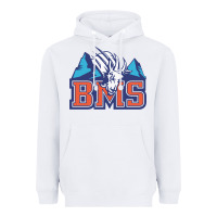 White blue mountain state Heavyweight Hoodie - PixelWave