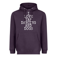 Plum i love tap dancing & dogs funny dog gift t shirt men women Heavyweight Hoodie - PixelWave