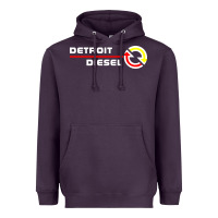 Plum Detroit Diesel Heavyweight Hoodie - PixelWave