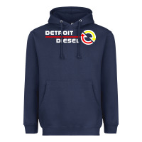 Navy Detroit Diesel Heavyweight Hoodie - PixelWave