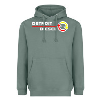 Sage Detroit Diesel Heavyweight Hoodie - PixelWave