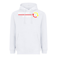 White Detroit Diesel Heavyweight Hoodie - PixelWave