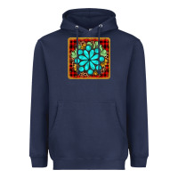 Navy gemstone cactus christmas coaster Heavyweight Hoodie - JahusDesignShop