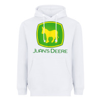 White Juan Deere Farmer Gardener Landscaper Funny Heavyweight Hoodie - PixelWave