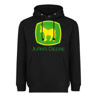 Black Juan Deere Farmer Gardener Landscaper Funny Heavyweight Hoodie - PixelWave