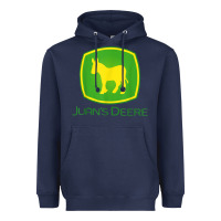 Navy Juan Deere Farmer Gardener Landscaper Funny Heavyweight Hoodie - PixelWave