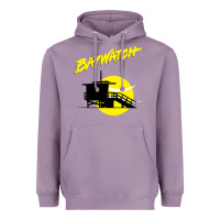 Lavender baywatch lifeguard tower sunset   baywatch Heavyweight Hoodie - PixelWave