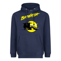 Navy baywatch lifeguard tower sunset   baywatch Heavyweight Hoodie - PixelWave