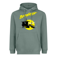 Sage baywatch lifeguard tower sunset   baywatch Heavyweight Hoodie - PixelWave
