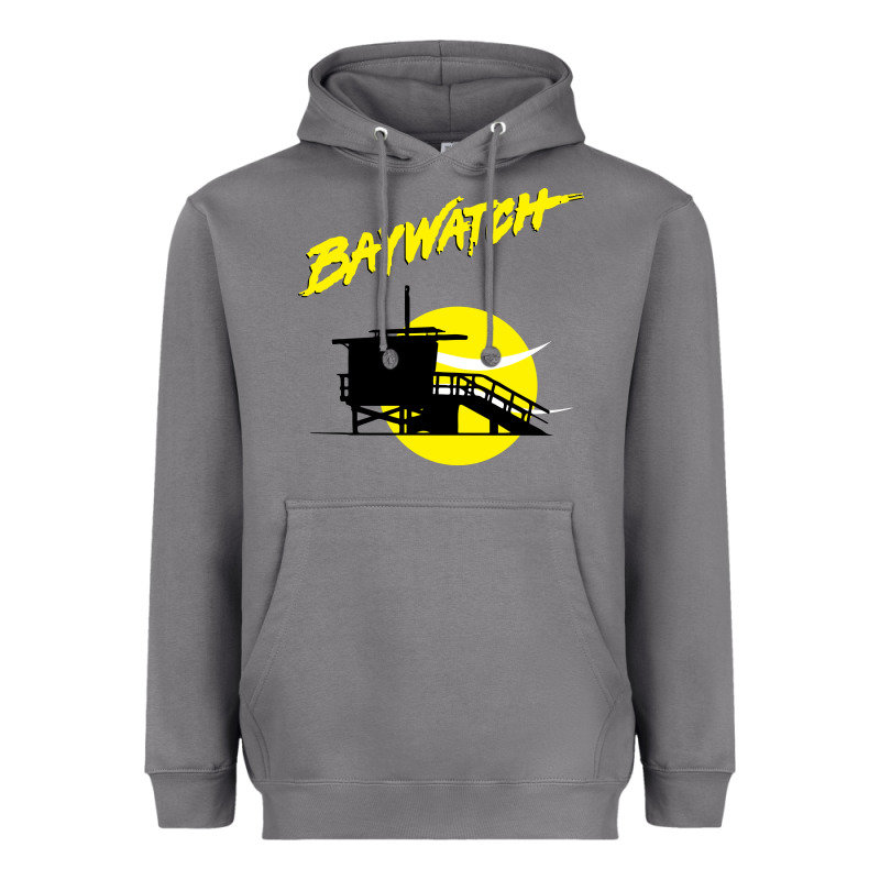 Baywatch Lifeguard Tower Sunset   Baywatch Heavyweight Hoodie by PixelWave | Teevron