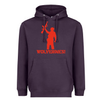 Plum red dawn wolverines Heavyweight Hoodie - PixelWave