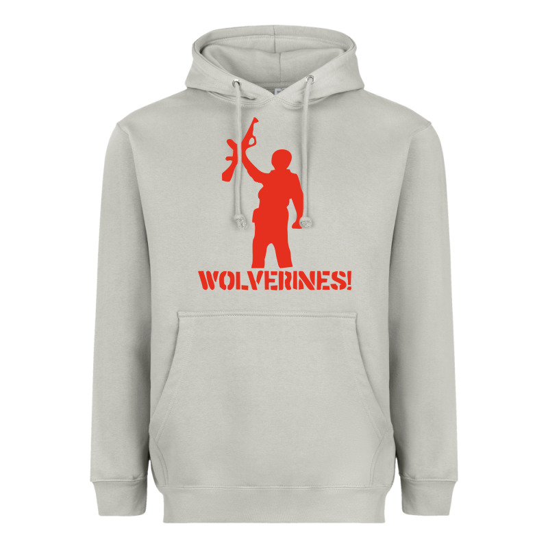 Red Dawn Wolverines Heavyweight Hoodie by PixelWave | Teevron