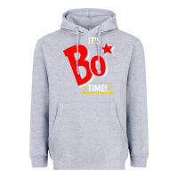 Heather Grey it's bo time Heavyweight Hoodie - PixelWave