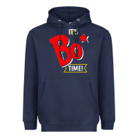 Navy it's bo time Heavyweight Hoodie - PixelWave