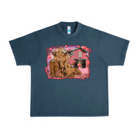 Midnight Navy Valentine's day mama cow and baby cows Urban Heavy Tee - RanaPortraitStore