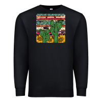 Black cactus sunflower coaster Premium Sweatshirt - JahusDesignShop