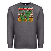 Charcoal Heather cactus sunflower coaster Premium Sweatshirt - JahusDesignShop