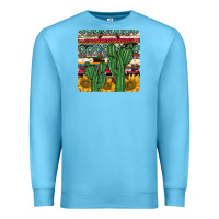 Ocean Blue cactus sunflower coaster Premium Sweatshirt - JahusDesignShop