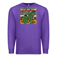 Purple cactus sunflower coaster Premium Sweatshirt - JahusDesignShop