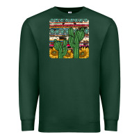Sports Green cactus sunflower coaster Premium Sweatshirt - JahusDesignShop