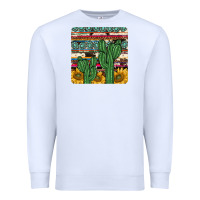 White cactus sunflower coaster Premium Sweatshirt - JahusDesignShop