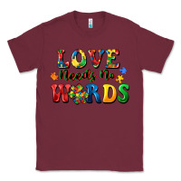 Burgundy Love needs no words Classic Tee - CowGirlArtShop
