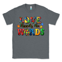 Charcoal Heather Love needs no words Classic Tee - CowGirlArtShop