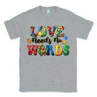 Heather Grey Love needs no words Classic Tee - CowGirlArtShop