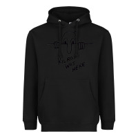 Black Kilroy was here (on RedBubble) gift Heavyweight Hoodie - PixelWave
